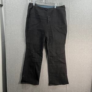 Women with Control Denim Tummy Control Pants Black Plus Petite 18